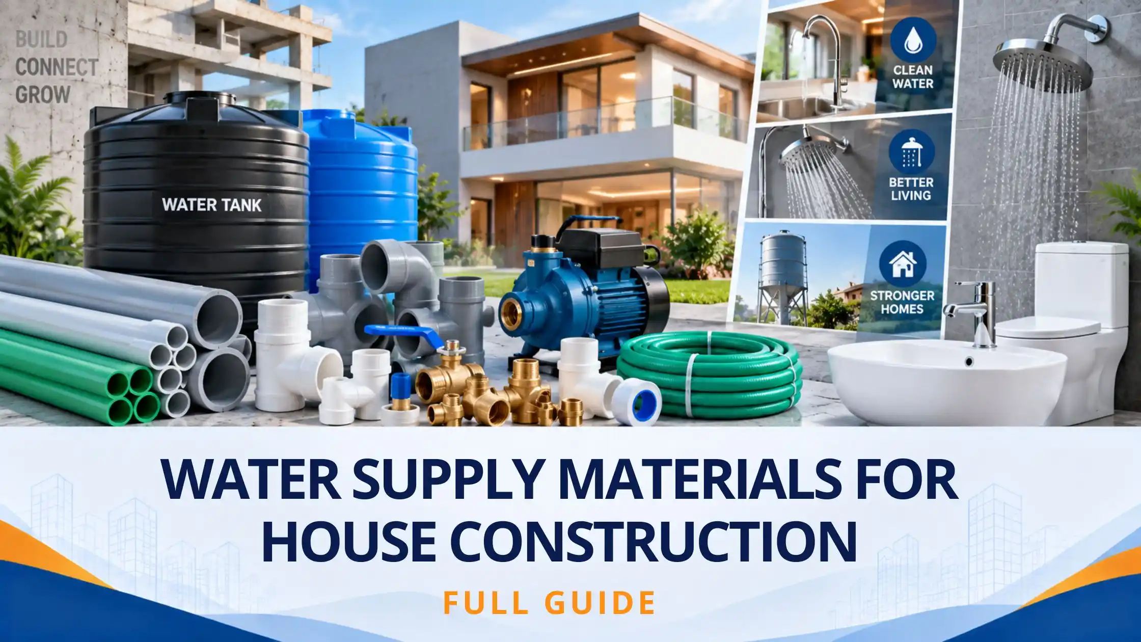 Water Supply Materials for House Construction